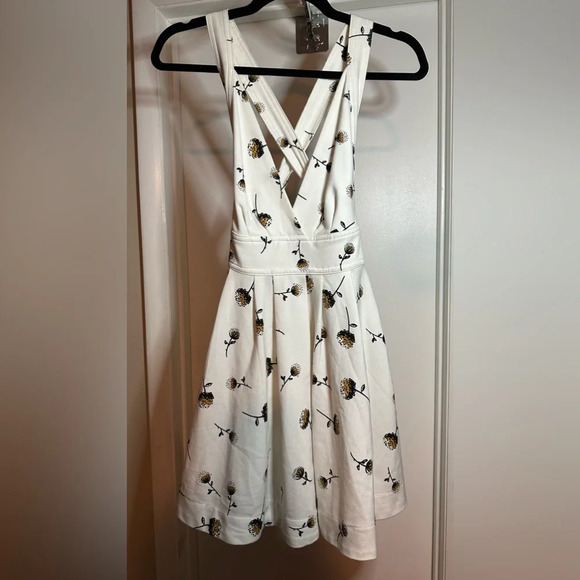 Free People Mini’s For You Dandelion Flower Minidress Ivory Size 0 - Picture 5 of 10